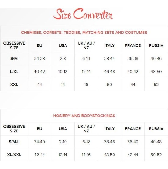 Obsessive 860-SET-1 2 Pieces Set Black