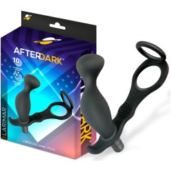 Afterdark Larimar Vibrating Anal Plug with Penis and Testicles Ring