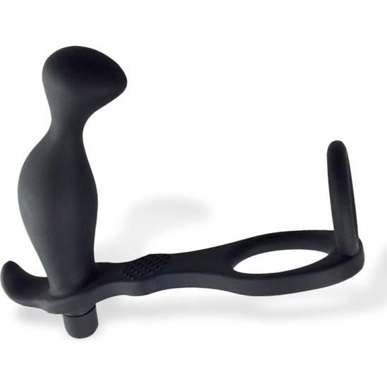 Afterdark Larimar Vibrating Anal Plug with Penis and Testicles Ring