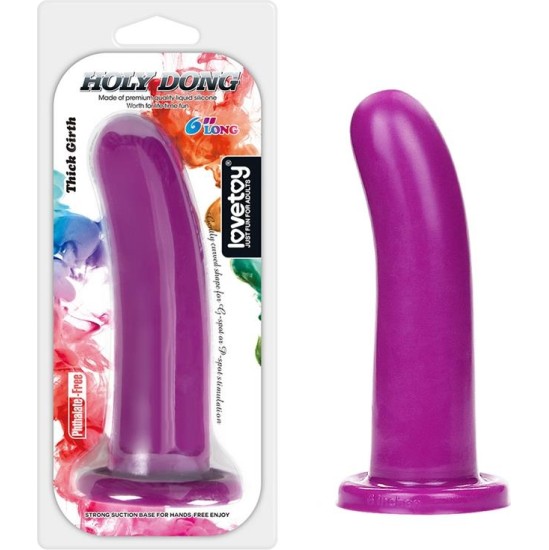 Lovetoy Stimulator Holy Dong 6 Liquid Silicone Purple