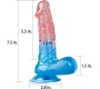 Lovetoy Dildo Dazzle Studs 7.5 Pink and Blue