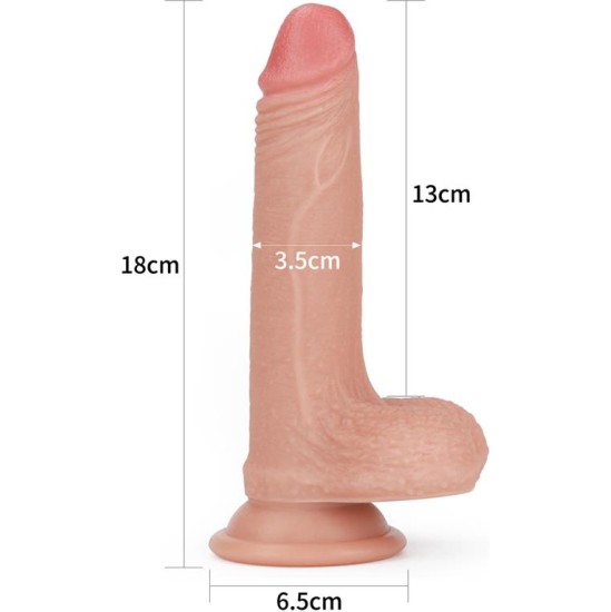 Lovetoy Dildo Nature 7 Liquid Silicone Flesh