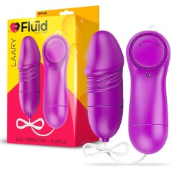 Flu?D Laary Multi-Speed Vibrating Egg with Remote Control Purple