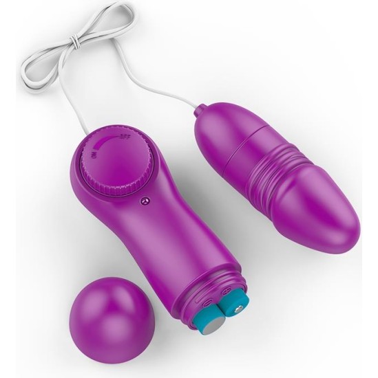 Flu?D Laary Multi-Speed Vibrating Egg with Remote Control Purple