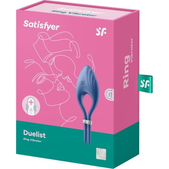 Satisfyer Vibrating Penis Ring Duelist Blue