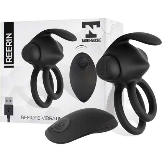 Tardenoche Reerin Dual Vibrating Ring USB Remote Control USB Silicone