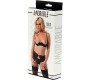 Amorable 5 Pieces Set Open Bra, Garter, Thong and Stockings
