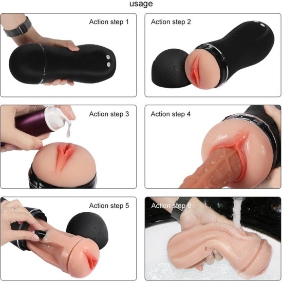 Shequ Vibrating Masturbator USB Tiny Man