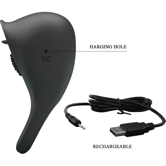 Prettylove Cock Ring Shaking II with Licking Function