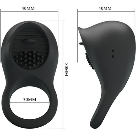 Prettylove Cock Ring Shaking II with Licking Function