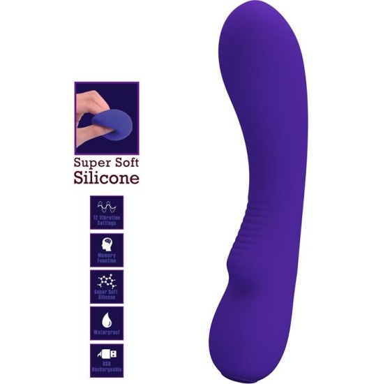Prettylove Prescott Vibrator USB Silicone Lilac