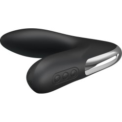 Prettylove Anal Stimulator Inflatable Leonard Silicone USB Black