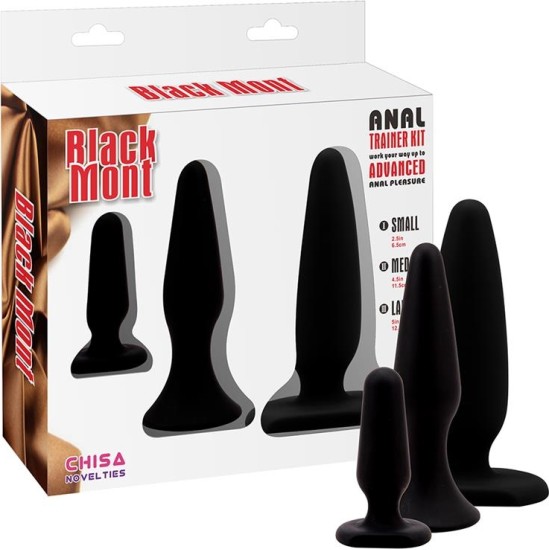 Chisa 3 Pack Anal Traimer Kit Silicone Black
