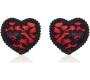 Latetobed Bdsm Line Nipple Covers with Lace Black/Red