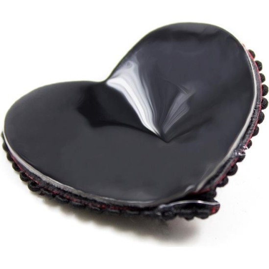 Latetobed Bdsm Line Nipple Covers with Lace Black/Red