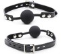 Ohmama Fetish SILICONE BALL GAG WITH LEATHER BELT (PADLOCK INCLUDED)