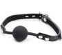 Ohmama Fetish SILICONE BALL GAG WITH LEATHER BELT (PADLOCK INCLUDED)