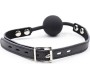 Ohmama Fetish SILICONE BALL GAG WITH LEATHER BELT (PADLOCK INCLUDED)