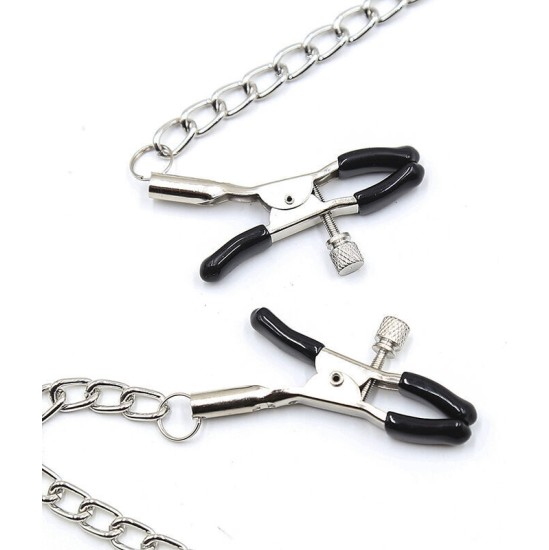 Ohmama Fetish BLACK BALL GAG WITH NIPPLE CLAMPS