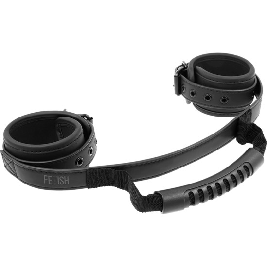Fetish Submissive Bondage FETISH SUBMISSIVE - NOPRENE LINING HANDCUFFS WITH HANDLE