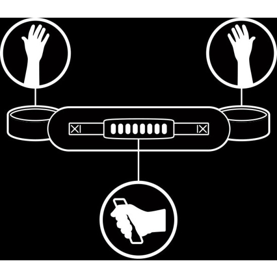 Fetish Submissive Bondage FETISH SUBMISSIVE - NOPRENE LINING HANDCUFFS WITH HANDLE