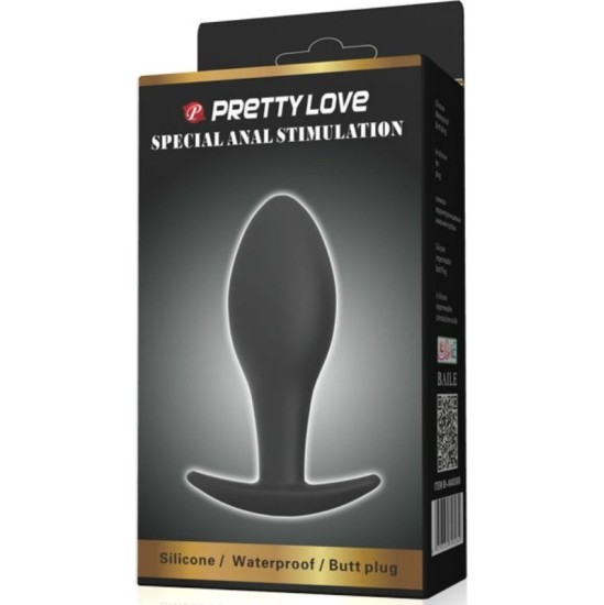Pretty Love Bottom PRETTY LOVE - ANAL PLUG SILICONE ANCHOR 8.5 CM BLACK