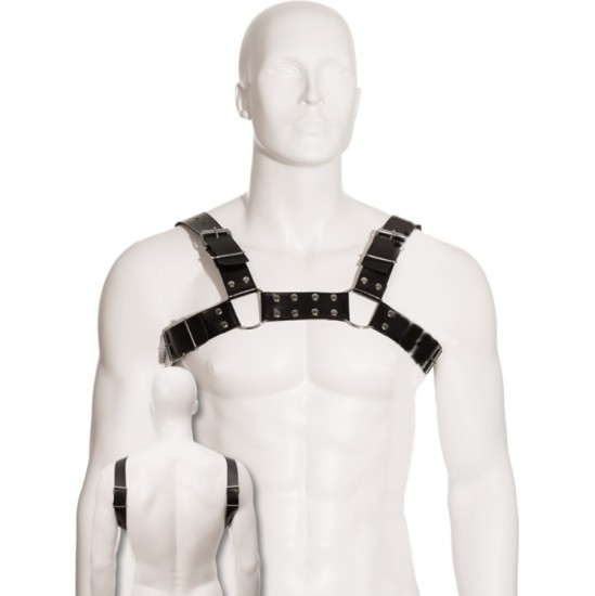 Leather Body BLACK BULL DOG HARNESS