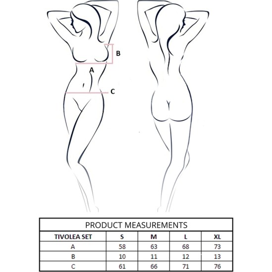 Passion Woman Sets PASSION - TIVOLEA BRA + THONG SET MISTY ROSE L/XL