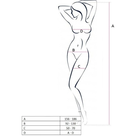 Passion Woman PASSION - WOMAN BS046 RED BODYSTOCKING ONE SIZE