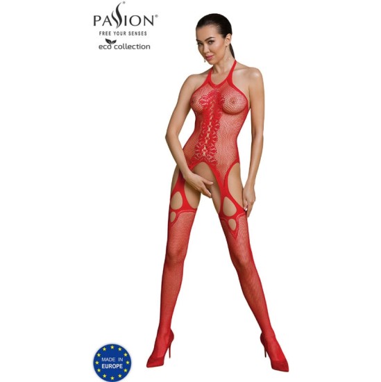 Passion Woman Bodystockings PASSION - ECO COLLECTION BODYSTOCKING ECO BS013 RED
