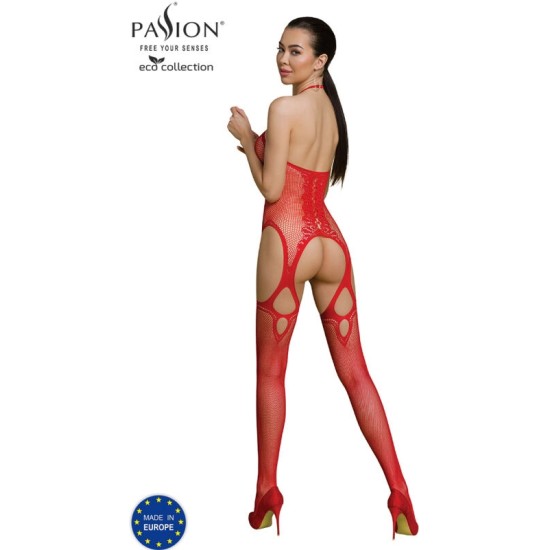 Passion Woman Bodystockings PASSION - ECO COLLECTION BODYSTOCKING ECO BS013 RED