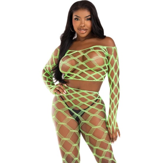 Leg Avenue Sets LEG AVENUE - TOP & LEGGINS HARDCORE GREEN