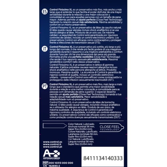 Control Condoms CONTROL - FINISSIMO XL CONDOMS 12 UNITS