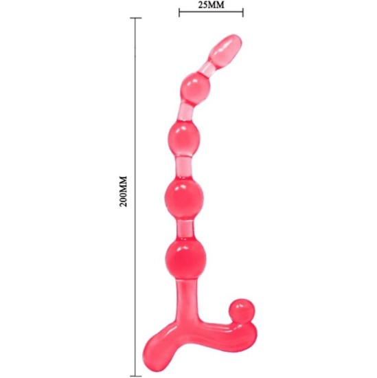 Baile Anal BAILE - BENDY TWIST RED ANAL BALLS
