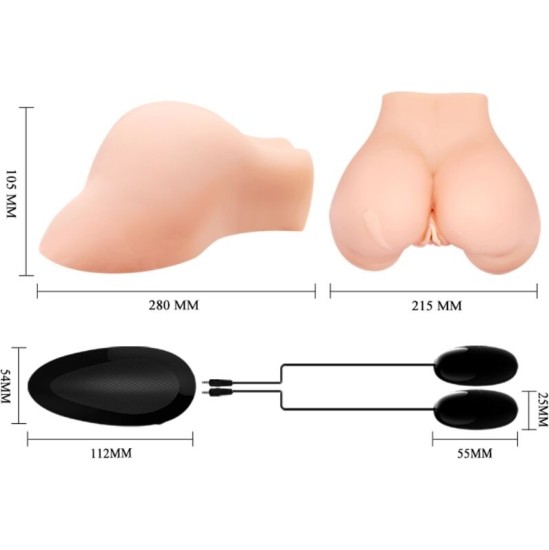 Crazy Bull VAGINA AND ANUS WITH REALISTIC MESH WITH VIBRATION