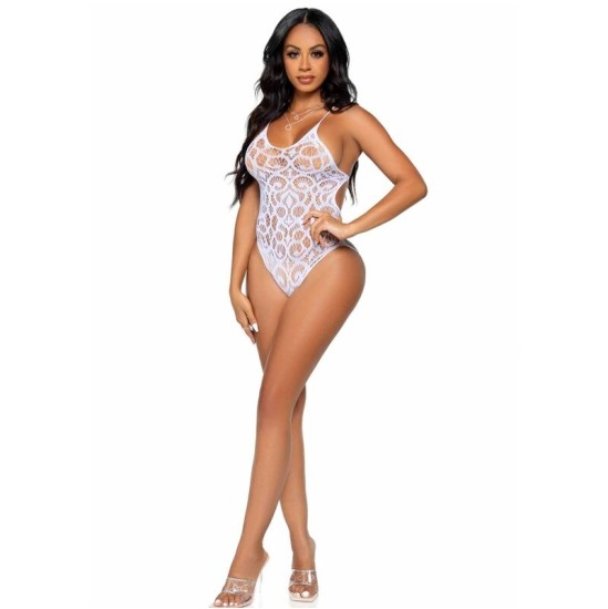 Leg Avenue Teddies LEG AVENUE SEAMLES SCROLL LACE TEDDY - BALTAS