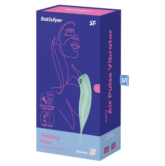 Satisfyer Connect SATISFYER TWIRLING PRO+ AIR PULSE STIMULIATORIŲ IR VIBRATORIŲ PROGRAMĖ – ŽALIA