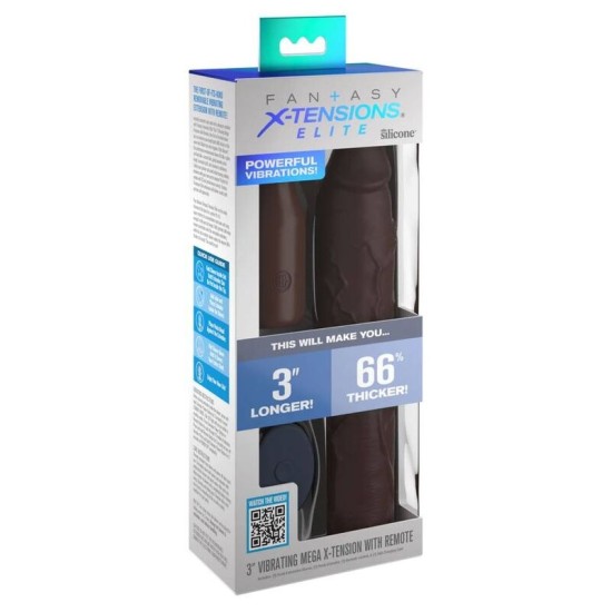 Fantasy X-Tensions FANTASY X- TENSIONS - PIPEDREAMS SLEEVE 22,86 CM + 7,62 CM PLUG REMOTE BROWN