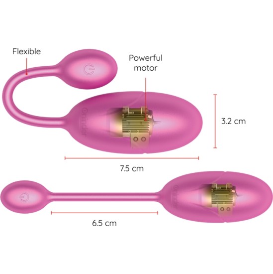 Oninder TOKYO VIBRATING EGG rozā 7,5 X 3,2 CM NEMOKAMA PROGRAMĖ