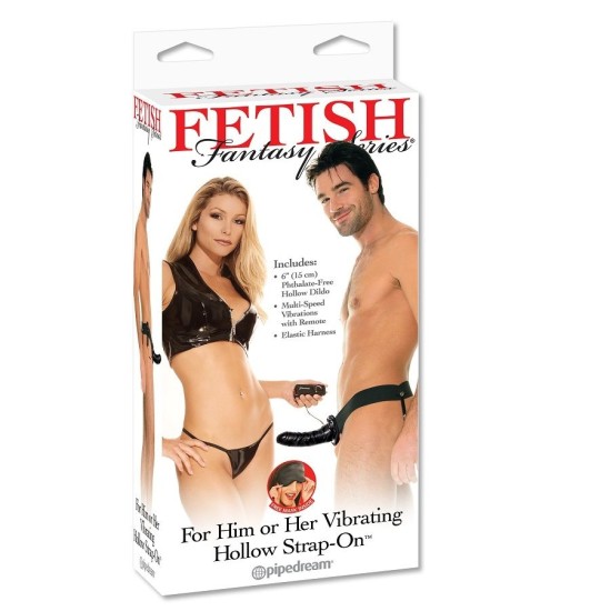 Fetish Fantasy Series Strap-on biksītes ar dobu dildo un vibrāciju