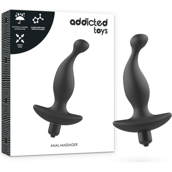 Addicted Toys Anālais spraudnis ar silikona gsarkanszenu VIBRĀCIJAS MODELIS 1