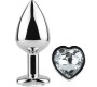 Secretplay Toys SECRET PLAY - METAL BUTT PLUG caurspīdīgs CRYSTAL HEART SMALL SIZE 7 CM