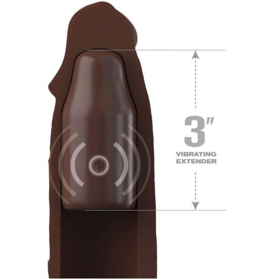Fantasy X-Tensions FANTASY X- TENSIONS - PIPEDREAMS SLEEVE 22,86 CM + 7,62 CM PLUG REMOTE BROWN