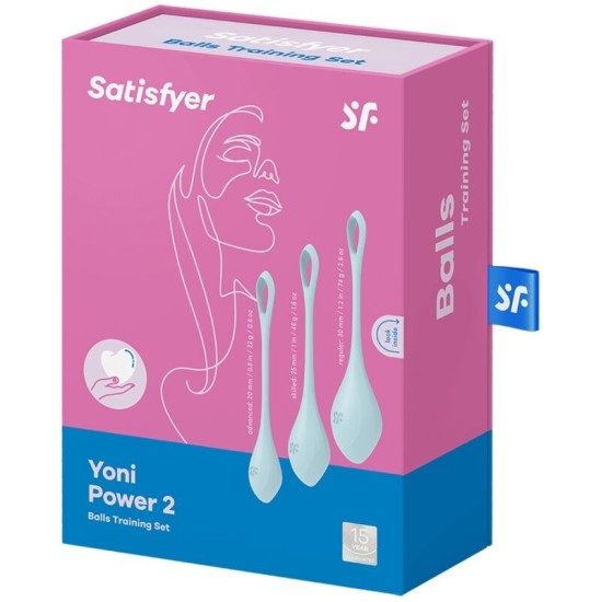 Satisfyer Balls Kegela bumbiņu treniņu komplekts - ZILS