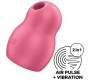 Satisfyer Air Pulse SATISFYER PRO TO GO 1 DVIGUBAS ORO PULSE STIMULIATORIUS IR VIBRATORIAUS – RAUDONAS