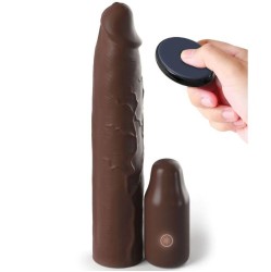 Fantasy X-Tensions FANTASY X- TENSIONS - PIPEDREAMS SLEEVE 22,86 CM + 7,62 CM PLUG REMOTE BROWN