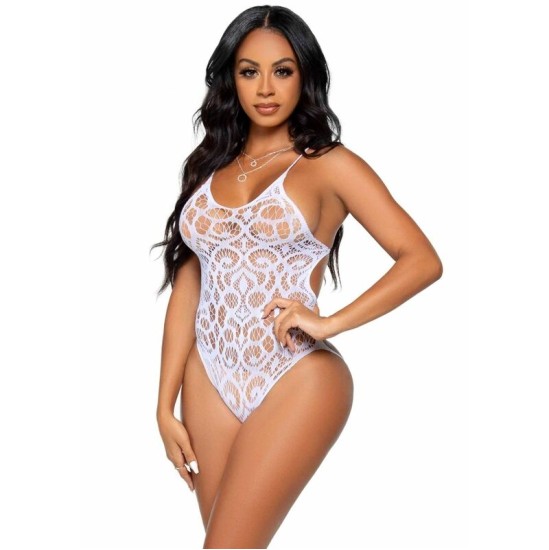 Leg Avenue Teddies LEG AVENUE SEAMless SCROLL LACE TEDDY – VALGE