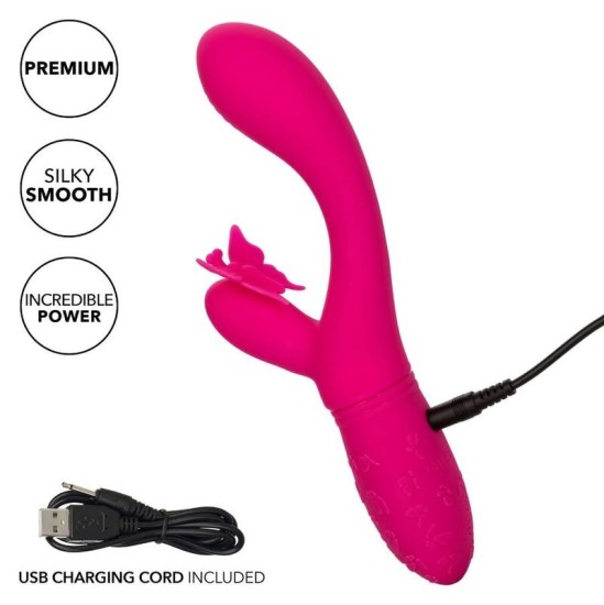 California Exotics " Taureņa" dubultais vibrators rozā krāsā