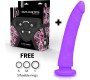 Deltaclub Strap-on biksītes ar silikona Dildo violets 23 X 4,5 CM