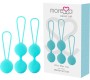 Moressa Silikona vaginālās bumbiņas komplekts tirkīza